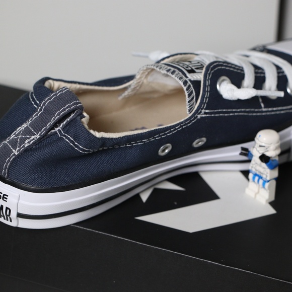 Navy Blue Converse Shoreline All Star Slip Ons - Picture 5 of 7